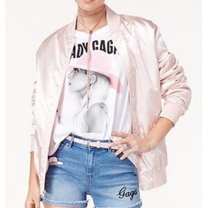 Lady Gaga Joanne Tour Bomber Jacket Blush Pink S